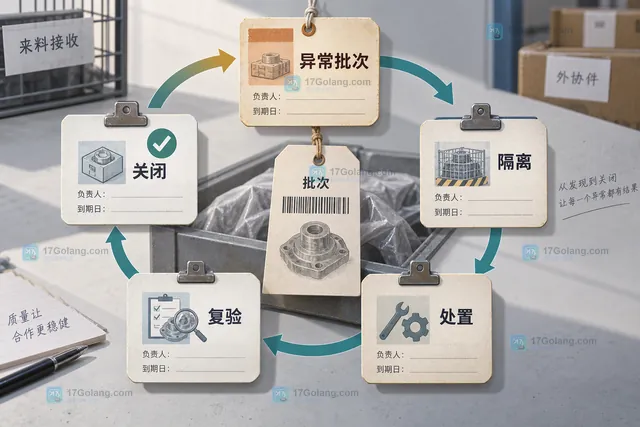 制造业外协件供应商质量追溯单字段分区和批次关联示意图
