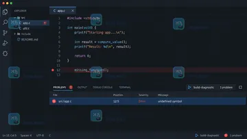 VS Code 任务配置中的 problemMatcher 如何标记编译错误