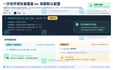 Go env -w 写入的配置和临时环境变量有什么区别