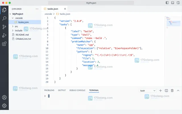 VS Code Problems面板错误条目与编辑器定位结果示意
