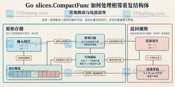 Go slices.CompactFunc 如何处理相邻重复结构体
