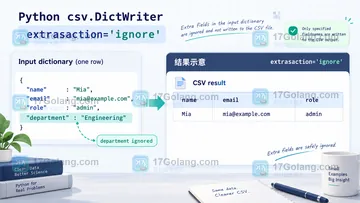 Python csv.DictWriter 缺少字段时如何设置 extrasaction