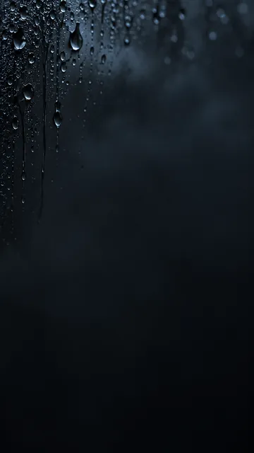 墨黑雨滴手机壁纸如何保留图标可读的暗部