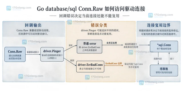 Go database/sql Conn.Raw 如何访问驱动连接