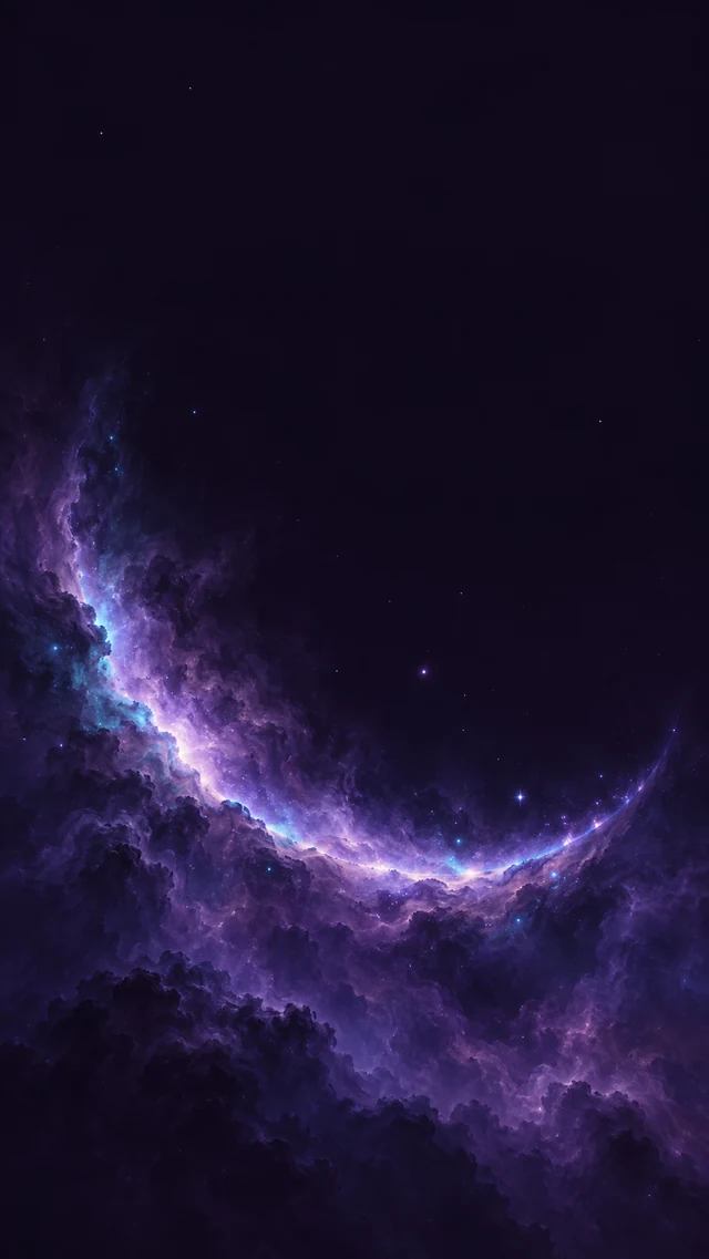 深紫星云手机壁纸如何把亮点控制在中下部