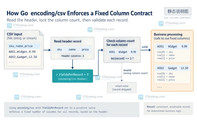 Go encoding/csv跳过表头并校验列数的实现方法