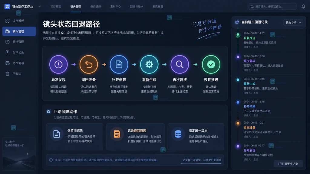 镜头状态回退路径原创界面说明图