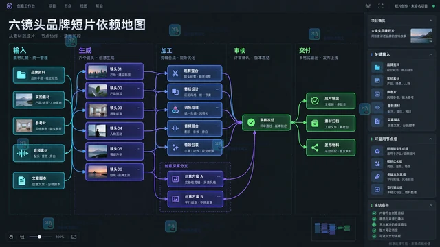 LibTV节点式视频编辑怎么规划依赖关系？分支、复用与返工控制