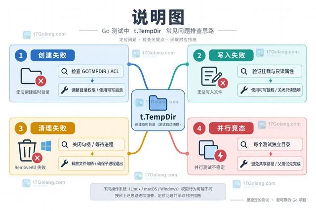 Go testing.T TempDir排查临时目录权限差异的兼容指南