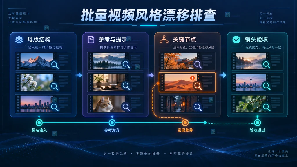 批量视频风格漂移原创排查路径图
