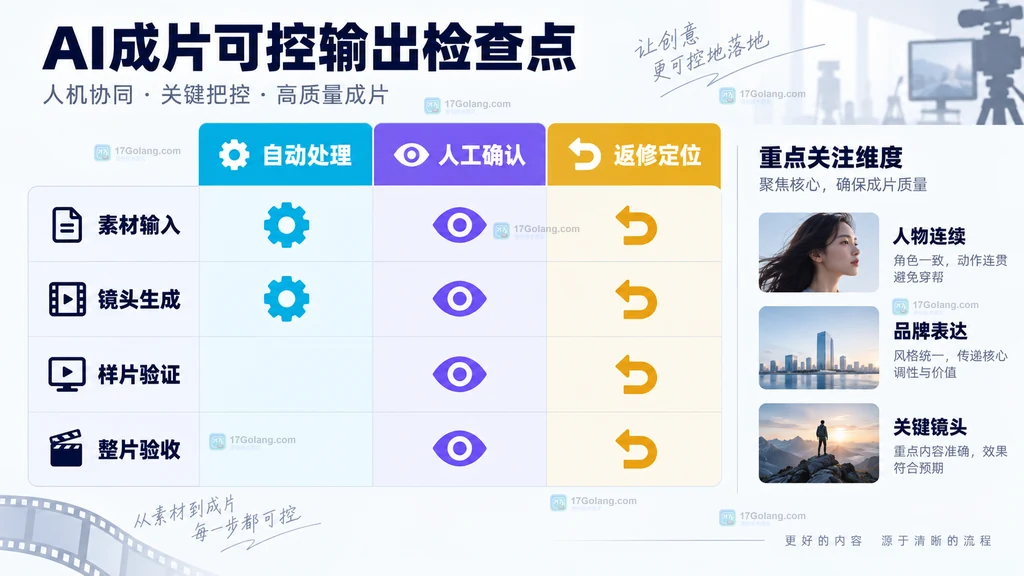 AI成片可控输出检查点原创矩阵