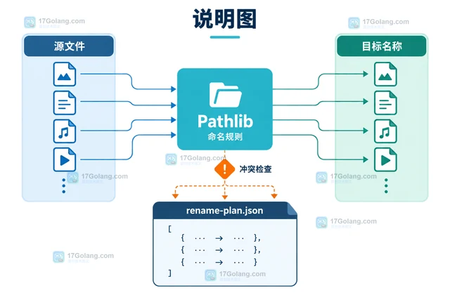Python pathlib批量改名并保留冲突回滚点的脚本