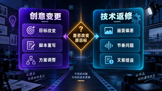 LibTV AI成片为什么越改越贵？先区分创意变更和技术返修