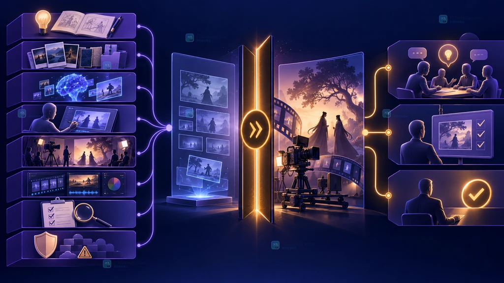 短剧招商预算沟通与概念样片边界原创示意图