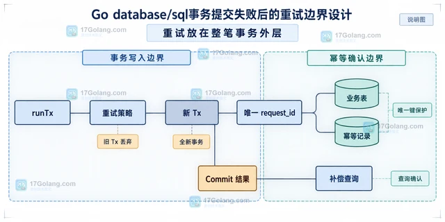 Go database/sql事务提交失败后的重试边界设计
