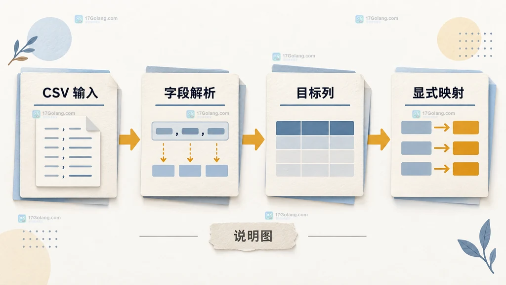 MySQL LOAD DATA 将 Records、Skipped、Warnings 与 SHOW WARNINGS 明细关联的结构说明图