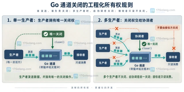 Go channel关闭责任按生产者划分的工程规则