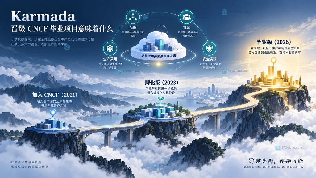 Karmada 从进入 CNCF 到孵化级和毕业级的成熟度说明图