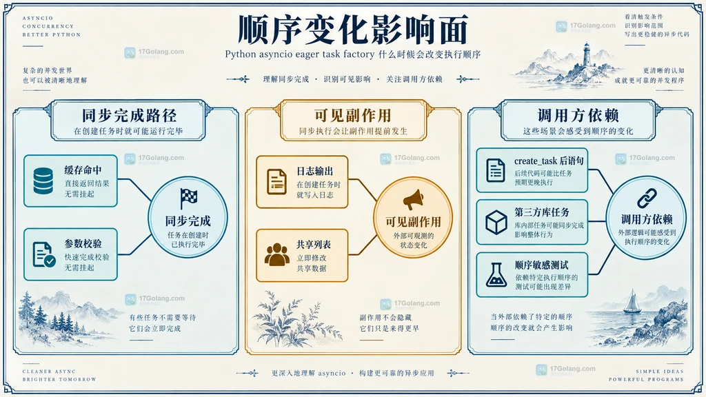 eager task factory 影响范围与顺序依赖静态关系图