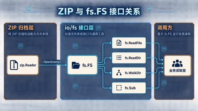Go archive/zip 怎么把压缩包作为 fs.FS 读取