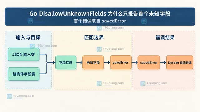 Go DisallowUnknownFields 为什么只报告首个未知字段