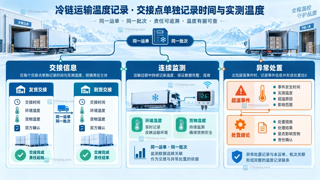 冷链运输交接与异常记录关系图
