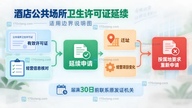 酒店公共场所卫生许可证到期前怎么延续