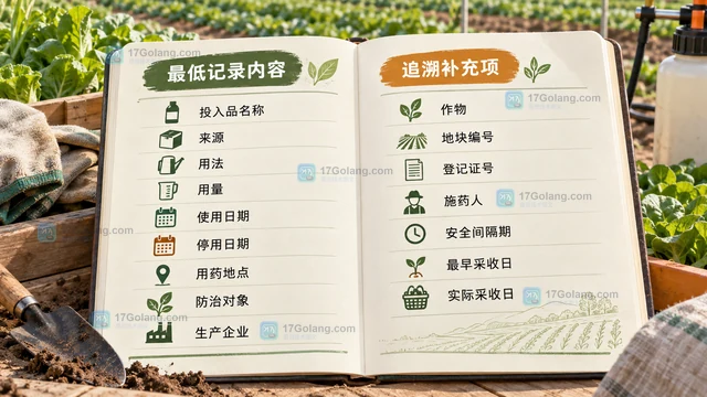 农产品种植记录需要记哪些用药信息