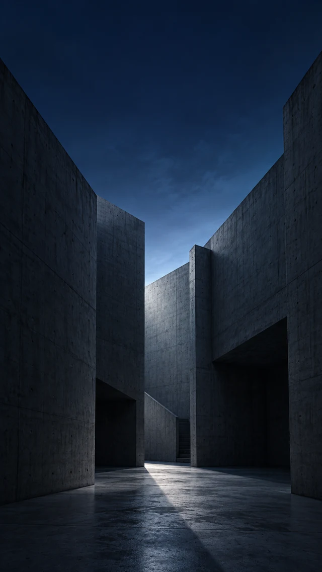 粗野主义建筑光影手机壁纸提示词怎么写