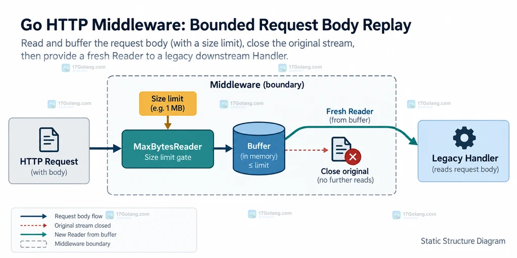 Go Request Body 从一次性输入流到结构化 Payload 的读取权关系说明图