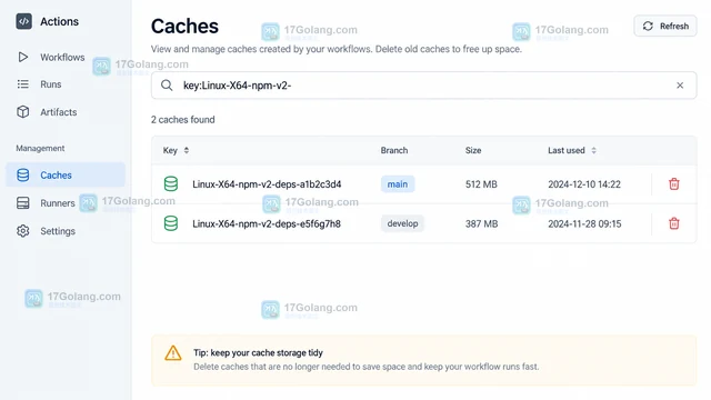 GitHub Actions 缓存依赖并控制失效边界