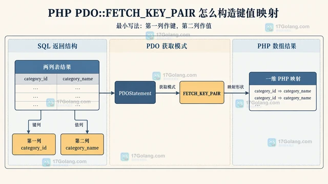 PHP PDO::FETCH_KEY_PAIR 怎么构造键值映射