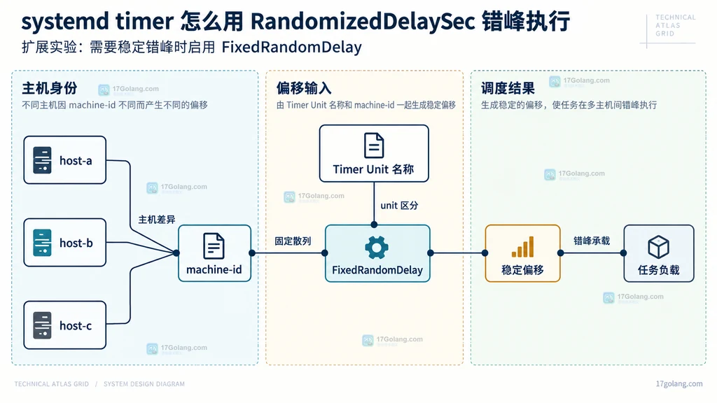 systemd 多主机 machine-id FixedRandomDelay 与稳定偏移的静态关系