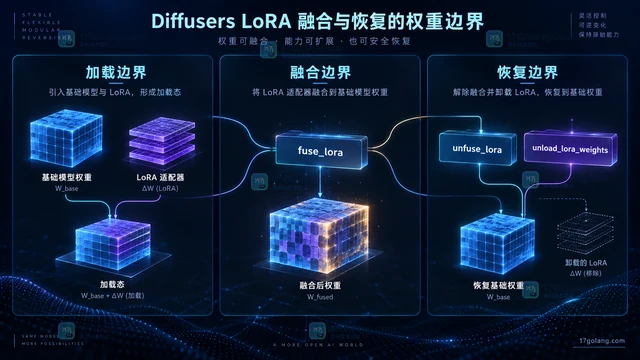 Diffusers LoRA 权重融合后怎么恢复基础模型