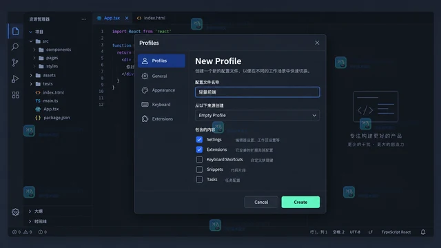VS Code Profiles 怎么只同步指定扩展和设置