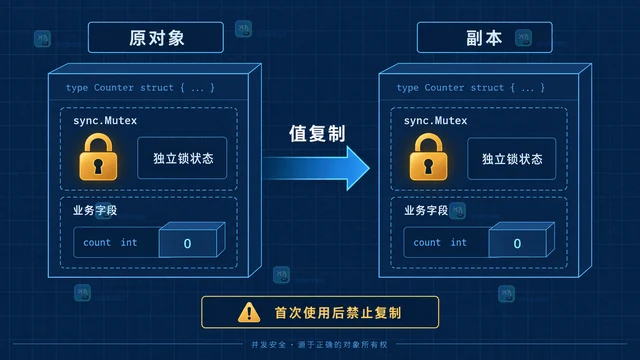 Go sync.Mutex 被复制后为什么会出现不可预测阻塞