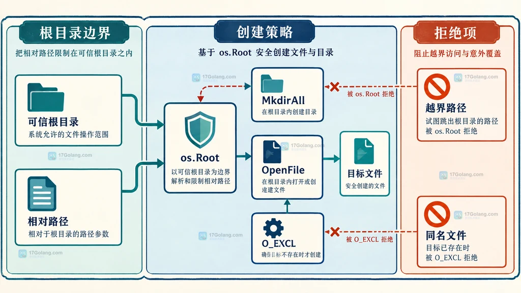 os.Root 相对路径文件创建策略静态结构图
