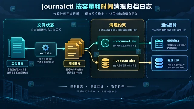 journalctl 按容量和时间清理归档日志怎么组合