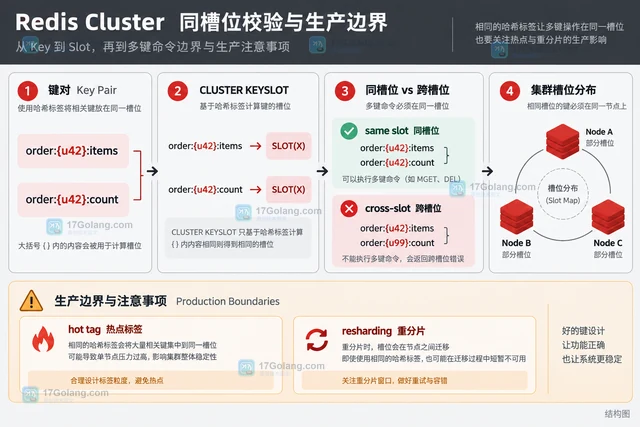 Redis Cluster 哈希标签怎么让多键操作落在同一槽