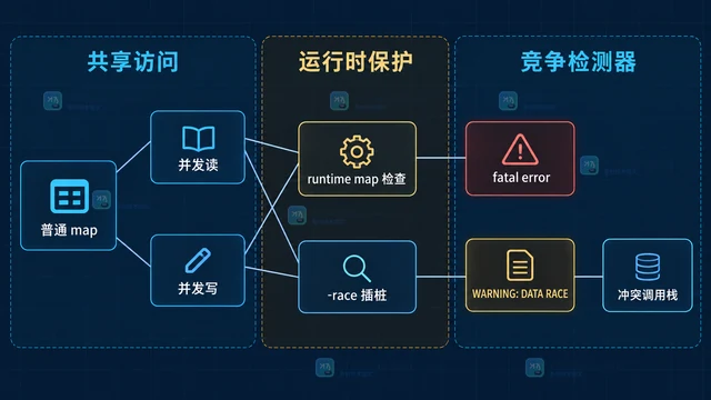 Go 并发读写 map 为什么有时直接崩溃而不是数据竞争报告