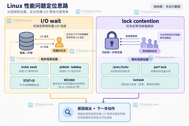 Linux 负载高但 CPU 空闲，怎样区分 I/O 等待与锁等待