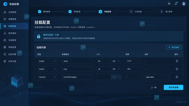 Docker 容器启用只读根文件系统后，临时写目录怎么挂载