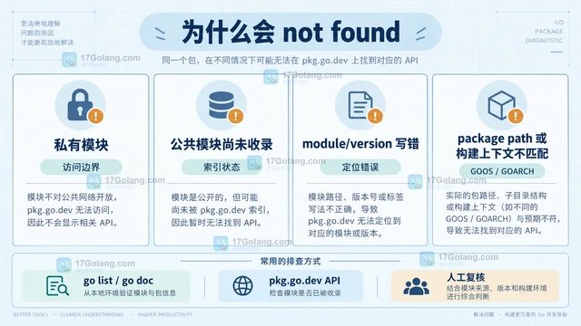 查询私有模块时 pkg.go.dev API 为什么找不到包
