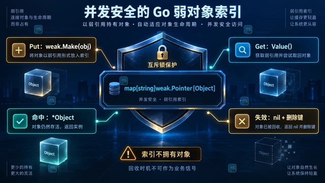 Go weak 指针如何实现不阻止回收的对象索引