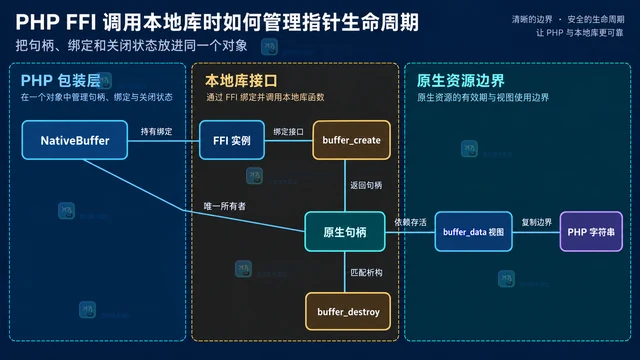 PHP FFI 调用本地库时如何管理指针生命周期