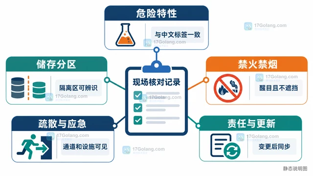 化工企业危化品储存区域的标识核对清单