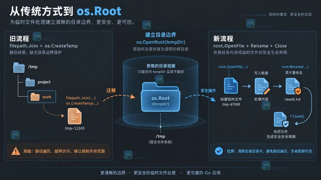 os.Root 迁移临时文件处理代码的步骤