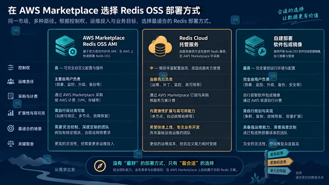 Redis OSS 上架 AWS Marketplace 后的部署选择