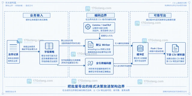 encoding/csv Writer 控制字段引用与空字段输出