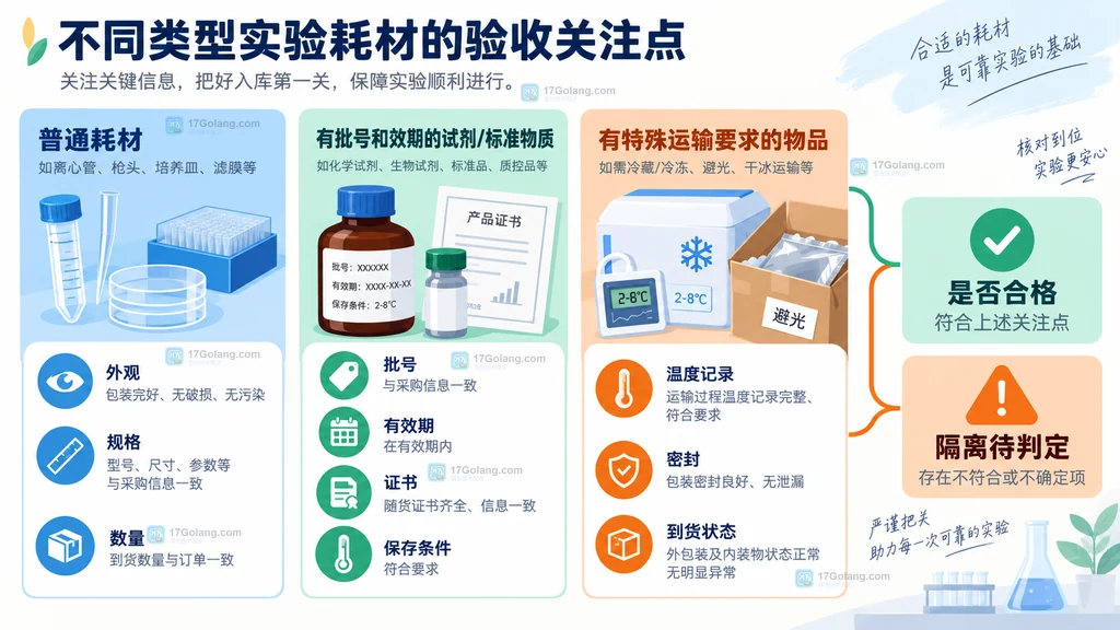 科研实验室耗材验收记录的字段关系说明图